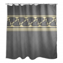 Geometric Inversed Yellow Gray 71x74 Shower Curtain