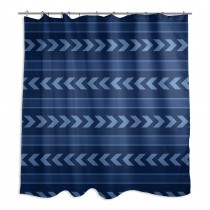 Arrows And Stripes Navy 71x74 Shower Curtain