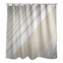 Arrows And Stripes Ivory 71x74 Shower Curtain