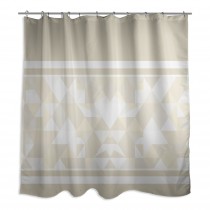 Ivory And Cream Gradient Block 71x74 Shower Curtain