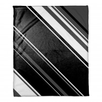 Black and White Stripes 50x60 Throw Blanket