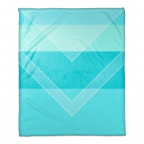 Cyan Gradient Arrow 50x60 Throw Blanket