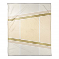 Blocks Ivory off white Toned Inversed Arrows 50x60 Throw Blanket 