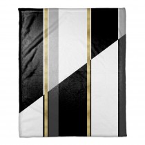 BW inversed with Gold 50x60 Throw Blanket