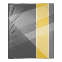 Mellow Yellow and Gray Multi Hue 50x60 Throw Blanket 