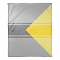Simple Yellow and Gray 50x60 Throw Blanket 
