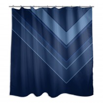 Blue Navy Asymmetrical Color Blocking 71x74 Shower Curtain