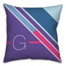 Bright and Bold 16x16 Monogram Spun Polyester Throw Pillow