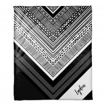 Black White Tribal Printed 50x60 Personalized Throw Blanket 