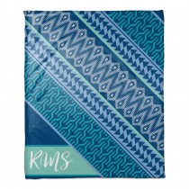 Blue Toned Boho Tribal 50x60 Personalized Throw Blanket 