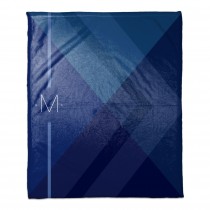 Navy Blue Multi Layered Gradient 2 50x60 Personalized Throw Blanket