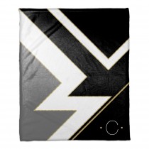 Black White And Gold Color Blocking 50x60 Personalized Throw Blanket 