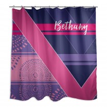 Boho Tribal Bright And Bold Custom 71x74 Monogram Shower Curtain