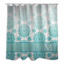 Floral Medallions 71x74 Personalized Shower Curtain