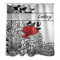 Graphic Garden Lines 71x74 Personalized Shower Curtain