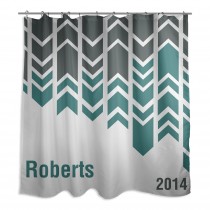 Color Block Arrows 71x74 Personalized Shower Curtain