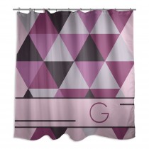 Radiant Orchid Geometric 71x74 Personalized Shower Curtain