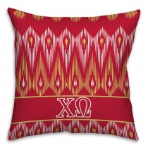 Chi Omega 16x16 Tribal Throw Pillow
