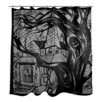 Haunted House 71x74 Shower Curtain