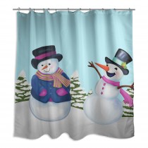 Snowman Friends 71x74 Shower Curtain