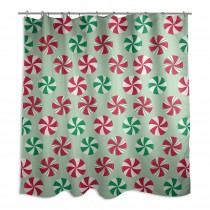 Peppermint Candy 71x74 Shower Curtain
