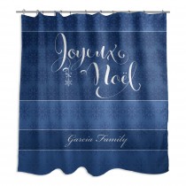 Snowflake Joy 71x74 Custom Shower Curtain