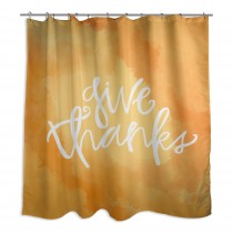 Watercolor Give Thanks 71x74 Shower Curtain