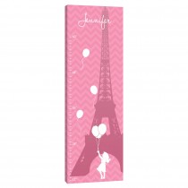 Paris Growth Chart 20x60 Custom Canvas Wall Art