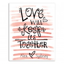 Love Keeps Us Together 16x20 Canvas Wall Art