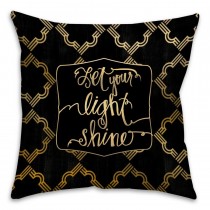 Golden Light Spun Polyester Throw Pillow