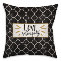 Love Extravagantly Spun Polyester Throw Pillow