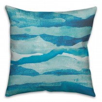 Abstract Waves Spun Polyester Throw Pillow