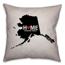 Alaska State Pride Spun Polyester Throw Pillow -18x18