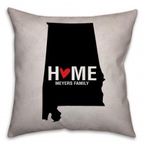 Alabama State Pride Spun Polyester Throw Pillow -18x18