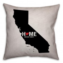 California State Pride Spun Polyester Throw Pillow -18x18