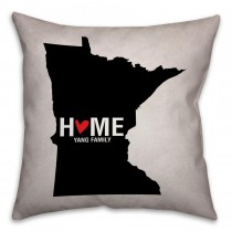 Minnesota State Pride Spun Polyester Throw Pillow -18x18
