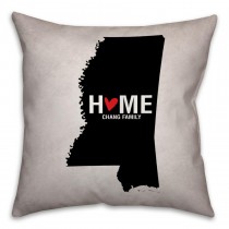 Mississippi State Pride Spun Polyester Throw Pillow -18x18
