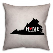 Virginia State Pride Spun Polyester Throw Pillow - 16x16 