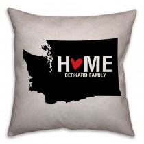 Washington State Pride Spun Polyester Throw Pillow -18x18