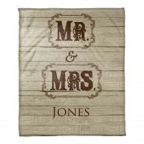 Mr And Mrs Personalized Coral Fleece Blanket – 50x60
