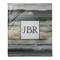 Abstract Personalized Monogram Coral Fleece Blanket – 50”x60”