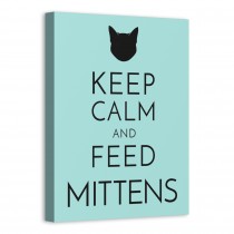 Keep Calm And Feed Me 11x14 Personalized Canvas Wall Art