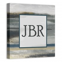 Abstract Landscape Monogram 12x12 Personalized Canvas Wall Art