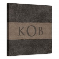 Golden Monogram 16x16 Personalized Canvas Wall Art