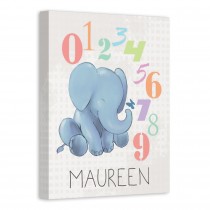 Alphabet Numbers 11x14 Personalized Canvas Wall Art