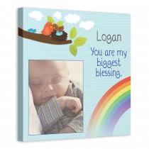 Biggest Rainbow Blessings 16x16 Personalized Canvas Wall Art