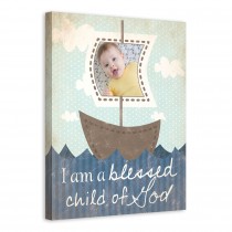 Child Of God And Boats 16x20 Personalized Canvas Wall Art