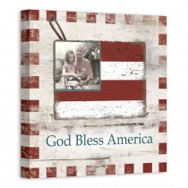 God Bless America 12x12 Personalized Canvas Wall Art
