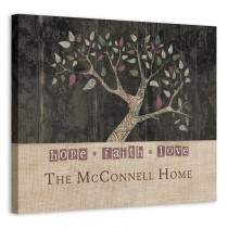 Family Tree 20x16 Personalized Canvas Wall Art 