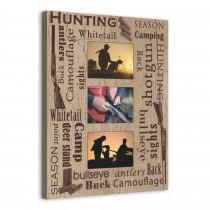 Hunting Collage 16x20 Personalized Canvas Wall Art